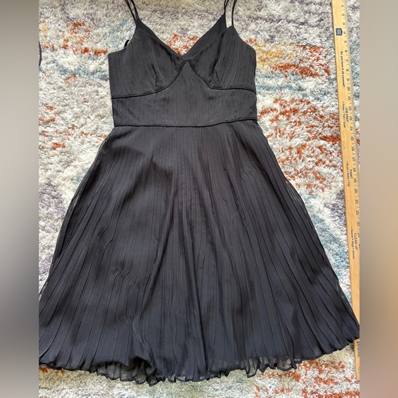 Ann Taylor black mini dress with rope detail 4 petite - Picture 1 of 5